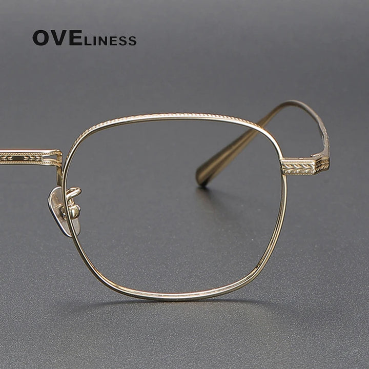 Oveliness Unisex Full Rim Square Titanium Eyeglasses 14025 Full Rim Oveliness   