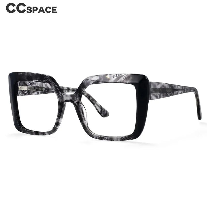 CCSpace Women's Full Rim Square Acetate Hyperopic Reading Glasses R56956 Reading Glasses CCspace   