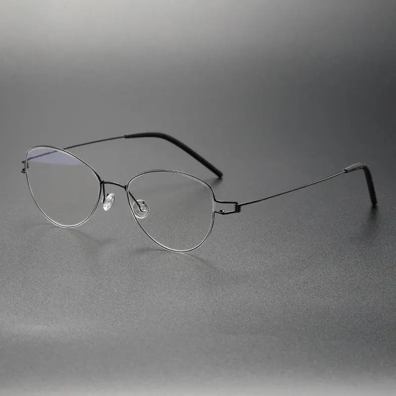 Bobbie Women Full Rim Cat Eye Titanium Eyeglasses Fuz 15