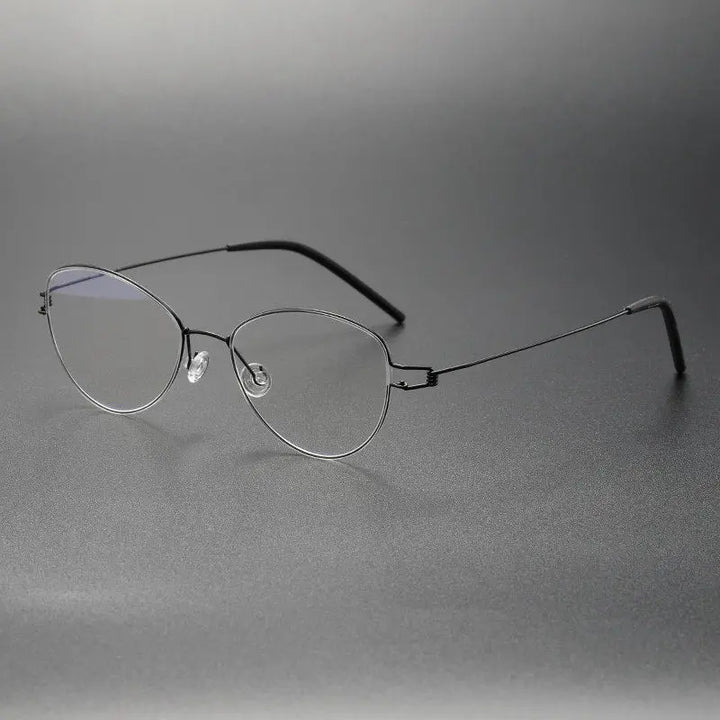 Bobbie Women Full Rim Cat Eye Titanium Eyeglasses Fuz 15