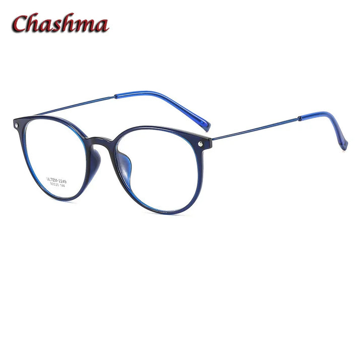 Chashma Ochki Unisex Youth Full Rim Round Ultem Eyeglasses 2149 Full Rim Chashma Ochki   