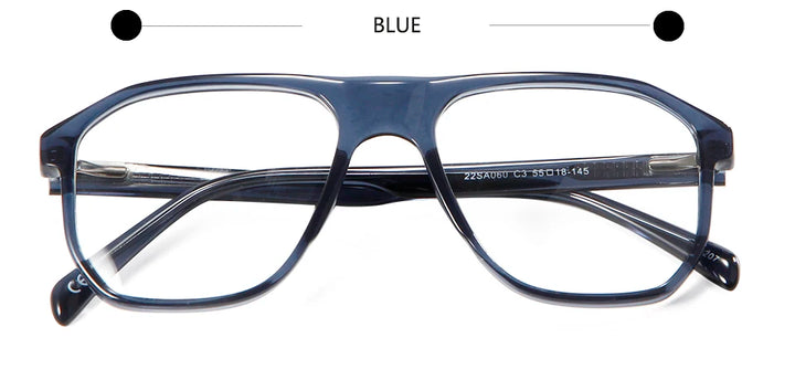 Esnbie Unisex Full Rim Square Acetate Eyeglasses 220601 Full Rim Esnbie blue