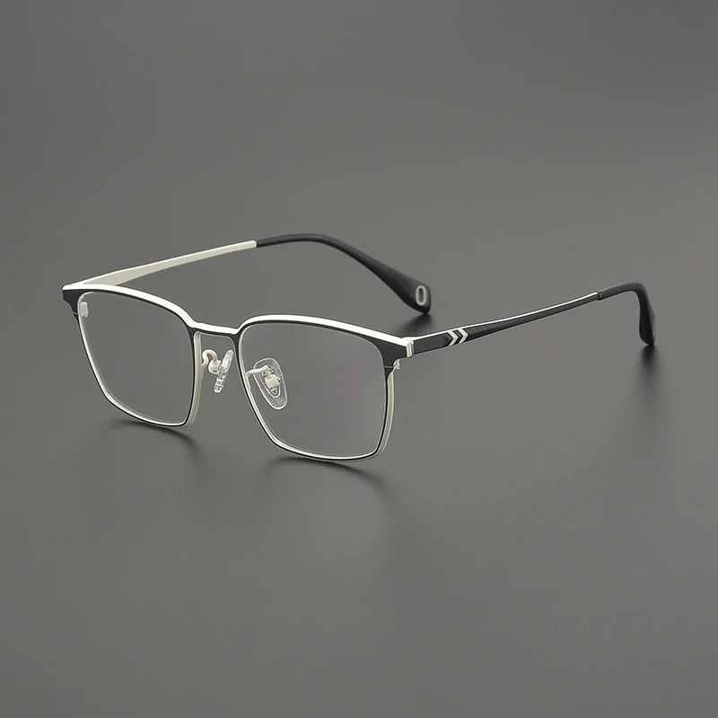 Gatenac Women's Full Rim Flat Top Square Titanium Eyeglasses G85856