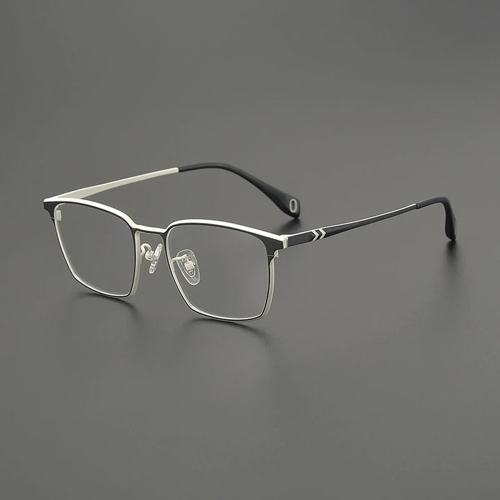 Gatenac Women's Full Rim Flat Top Square Titanium Eyeglasses G85856