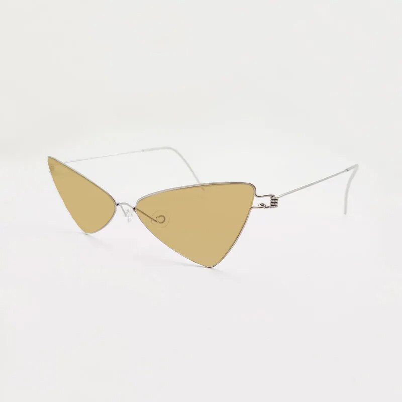 Yuujo Women's Full Rim Cat Eye Stainless Steel Polarized Sunglasses 6340 Sunglasses Yujo   