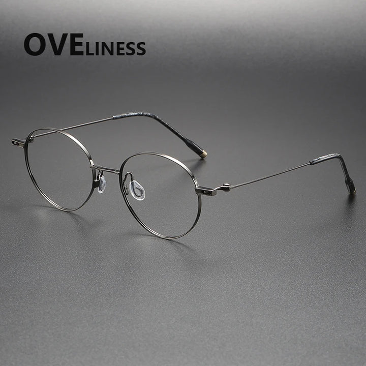 Oveliness Women's Full Rim Round Titanium Eyeglasses 22301