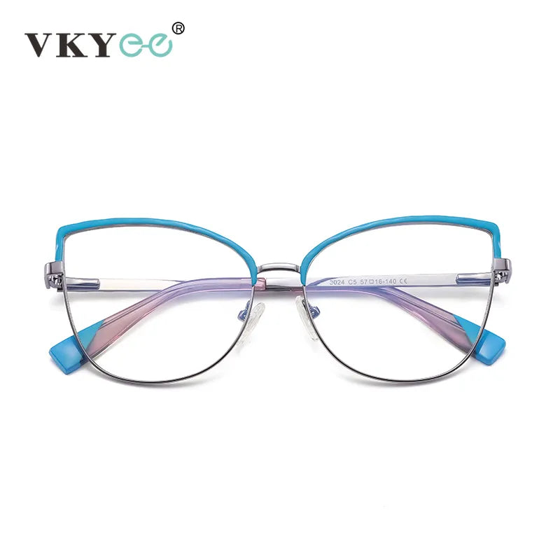 Vicky Women's Full Rim Butterfly Alloy Reading Glasses 3024 Reading Glasses Vicky   