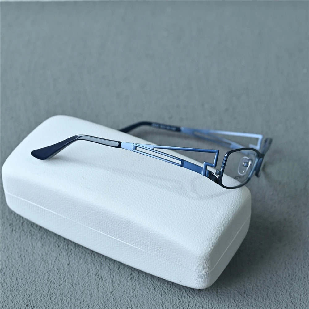 Cubojue Unisex Full Rim Small Rectangle Alloy Reading Glasses C632 Reading Glasses Cubojue   