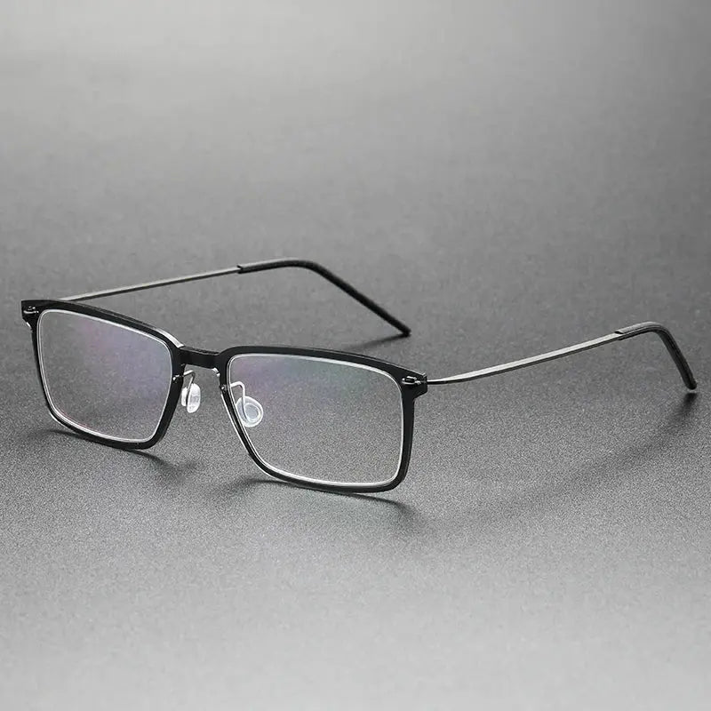 Bobbie Full Rim 652800 Unisex Square Acetate Screwless Titanium Frames — view 1 | Bobbie at FuzWeb