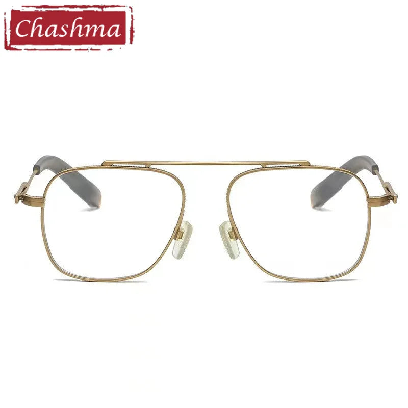 Chashma Ochki Unisex Full Rim Big Square Titanium Eyeglasses 44105 Full Rim Chashma Ochki   