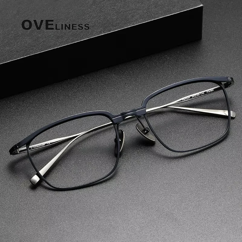 Oveliness Unisex Full Rim Square Titanium Eyeglasses 14820 Full Rim Oveliness   