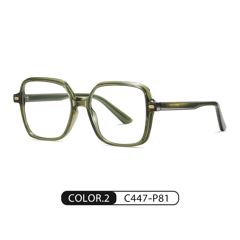 Zirosat Women's Full Rim Square Tr 90 Titanium Eyeglasses 90735