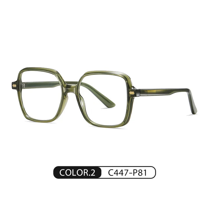 Zirosat Women's Full Rim Square Tr 90 Titanium Eyeglasses 90735