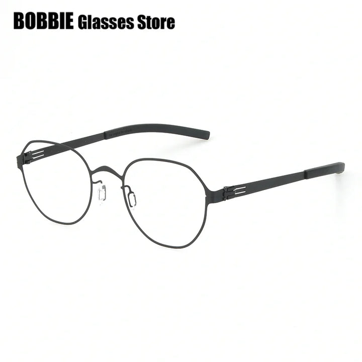Bobbie Women's Full Rim Polygon Oval Screwless Steel Eyeglasses 441282