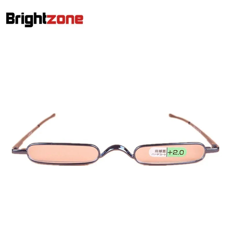 Brightzone Women's Full Rim Small Oval Alloy Reading Glasses 71218 Reading Glasses Brightzone