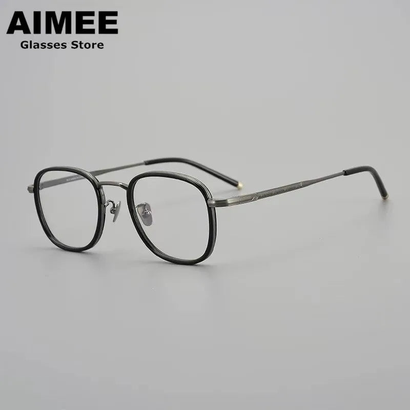 Aimee Women's Full Rim Square Acetate Titanium Eyeglasses 693145