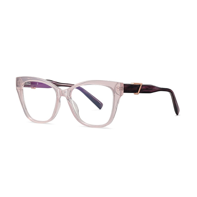 Ralferty Women's Full Rim Square Cat Eye Acetate Eyeglasses D909 Full Rim Ralferty C623 Pink China 