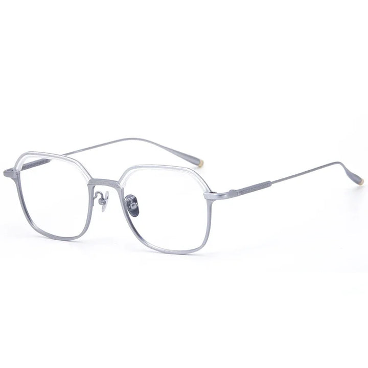 Aror Unisex Full Rim Square Titanium Acetate Eyeglasses 495051