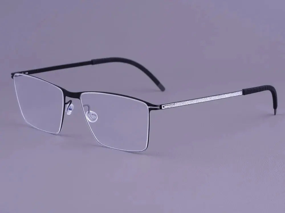 Bobbie 410975 Unisex Screwless Full Rim Square Titanium Frames FuzWeb