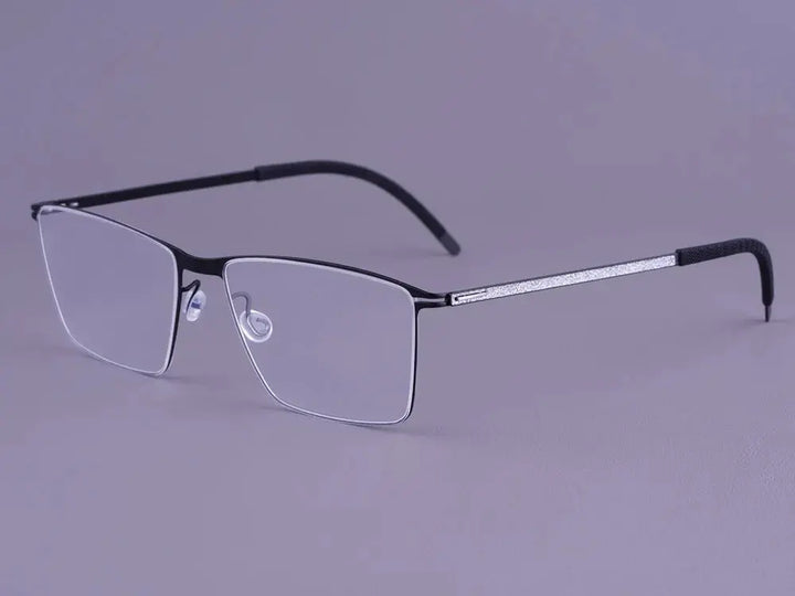 Bobbie 410975 Unisex Screwless Full Rim Square Titanium Frames FuzWeb