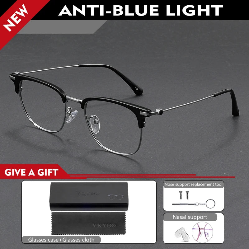 Vicky Unisex Full Rim Square Tr 90 Alloy Reading Glasses 80601