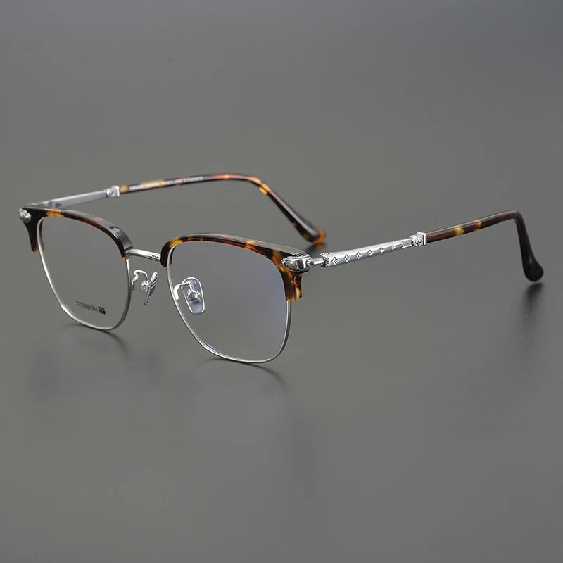 Nobler Unisex Full Rim Square Acetate Titanium Eyeglasses 5170 Full Rim Nobler C1  