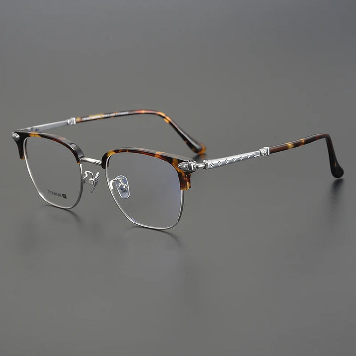 Nobler Unisex Full Rim Square Acetate Titanium Eyeglasses 5170 Full Rim Nobler C1  