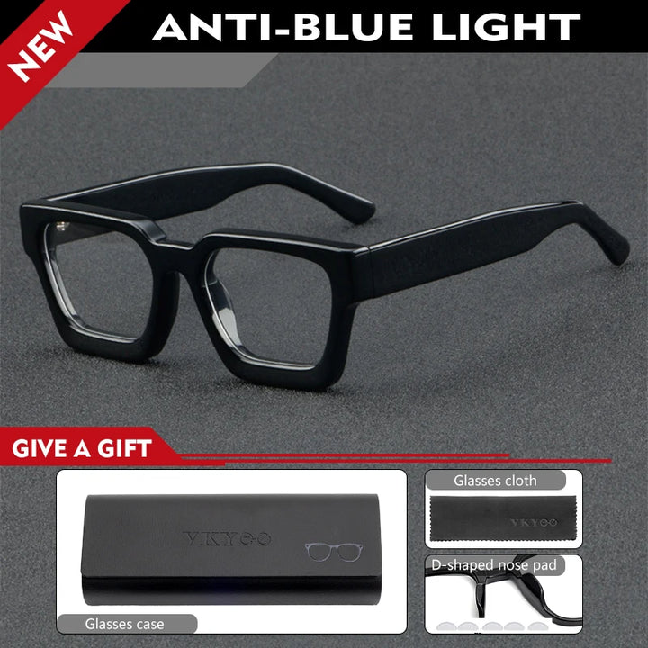 Vicky Unisex Full Rim Square Brow Line Acetate Reading Glasses 631439