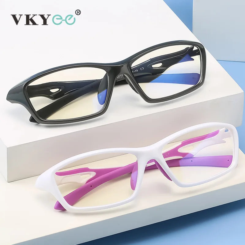 Vicky Unisex Full Rim Square Tr 90 Silicone Sport Reading Glasses 4180 Reading Glasses Vicky   