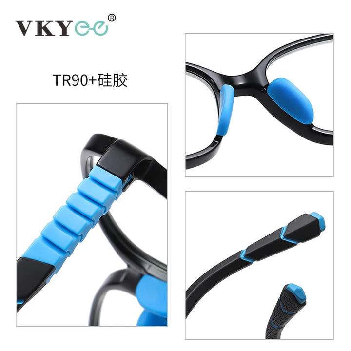 Vicky Unisex Youth's Full Rim Oval Tr 90 Silicone Eyeglasses V0818 Full Rim Vicky   