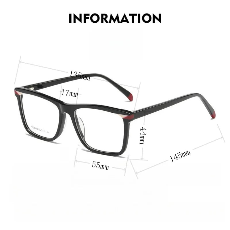 KatKani Men's Full Rim Square Acetate Eyeglasses F23043 Full Rim KatKani Eyeglasses   