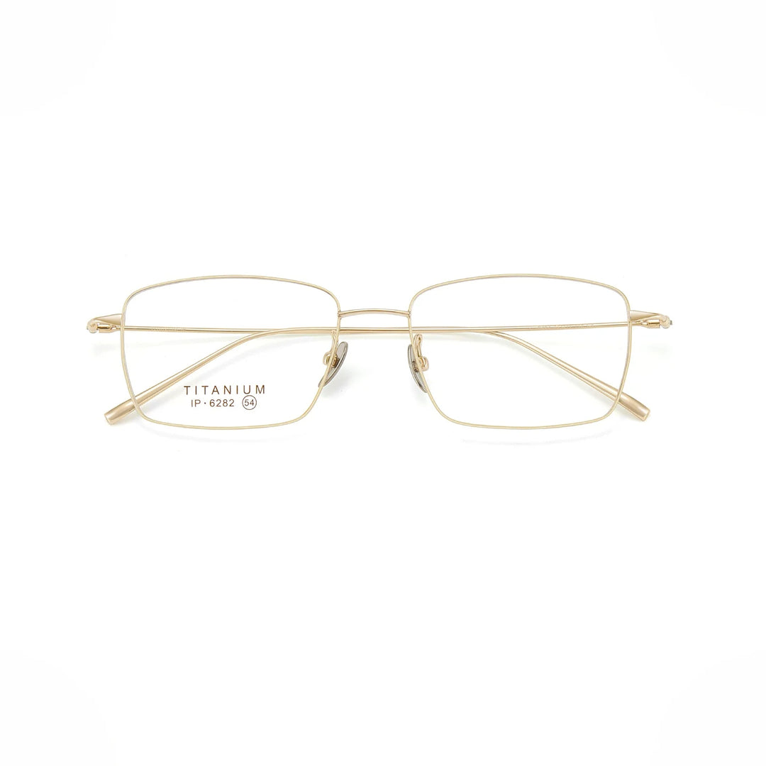Momoja Unisex Full Rim Polygon Square Titanium Eyeglasses 76282
