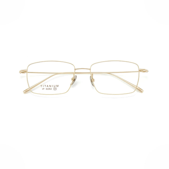 Momoja Unisex Full Rim Polygon Square Titanium Eyeglasses 76282