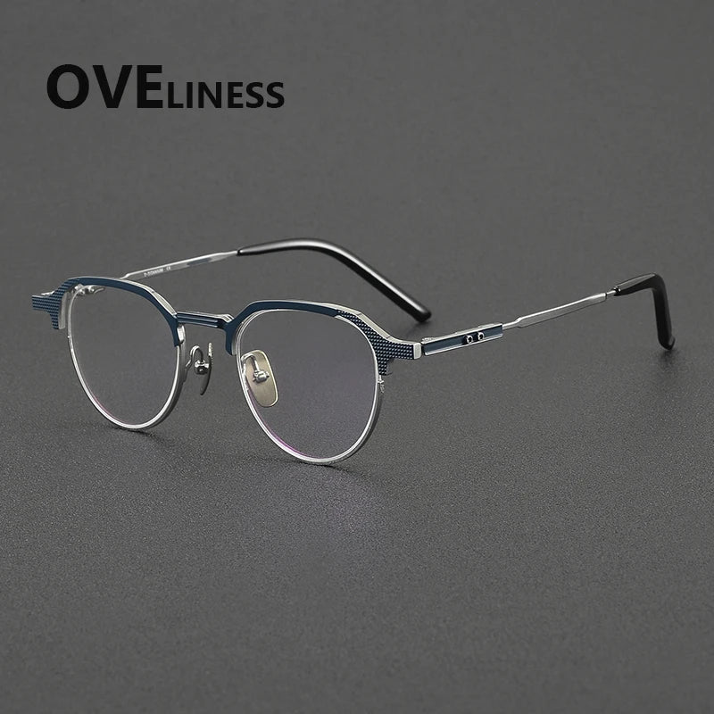 Oveliness Unisex Full Rim Oval Round Titanium Eyeglasses 322033