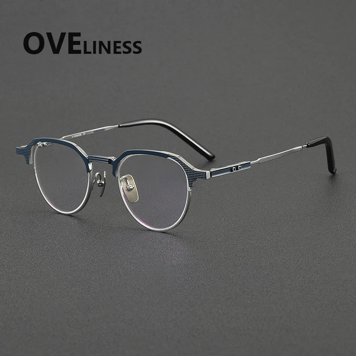 Oveliness Unisex Full Rim Oval Round Titanium Eyeglasses 322033