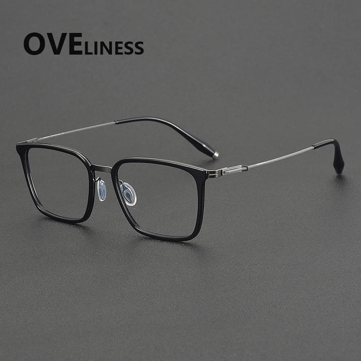 Oveliness Unisex Full Rim Square Titanium Acetate Eyeglasses 22504
