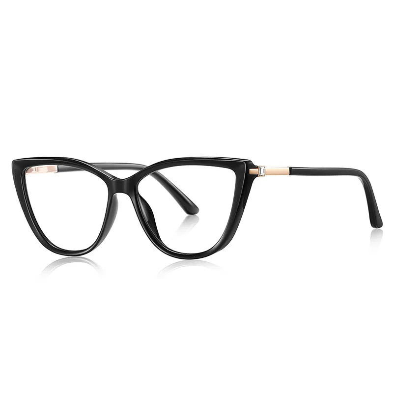 Momoja Women's Full Rim Oval Cat Eye Tr 90 Alloy Eyeglasses 72239