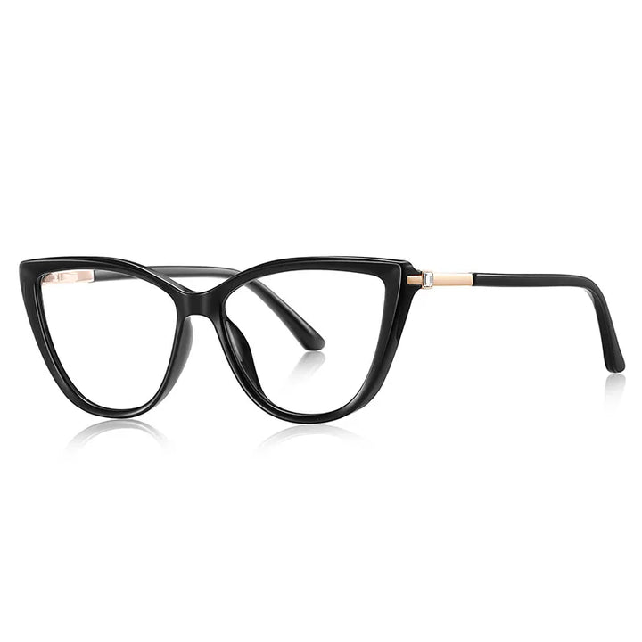 Momoja Women's Full Rim Oval Cat Eye Tr 90 Alloy Eyeglasses 72239