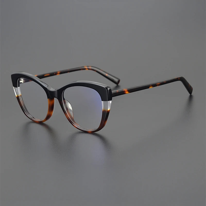 Nobler Unisex Full Rim Square Cat Eye Acetate Eyeglasses 19327 Full Rim Nobler C4  