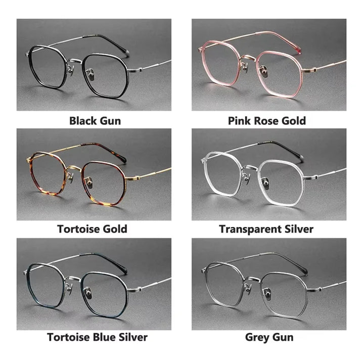 Oveliness Unisex Full Rim Square Oval Titanium Acetate Eyeglasses 8503 Full Rim Oveliness   