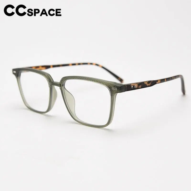 CCspace Unisex Full Rim Square Tr 90 Titanium Eyeglasses 56902 Full Rim CCspace   
