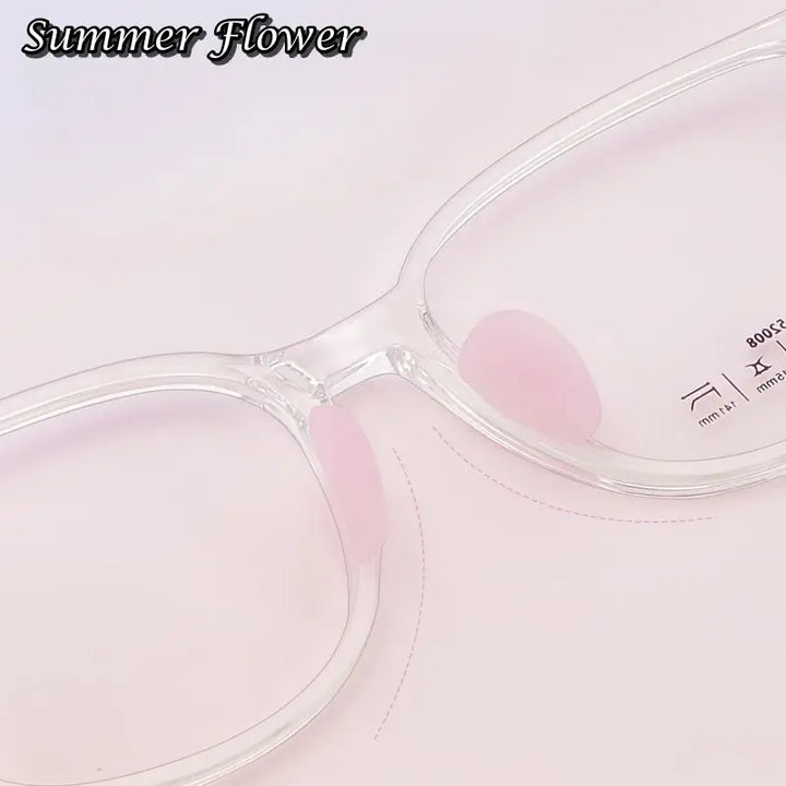 Summer Flower Unisex Youth's Full Rim Square Tr 90 Titanium Eyeglasses 6520