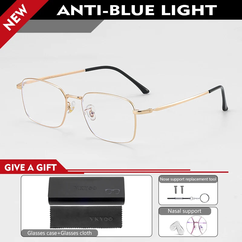 Vicky Unisex Full Rim Rectangle Blue Light Prescription Eyeglasses 89166 - view 7