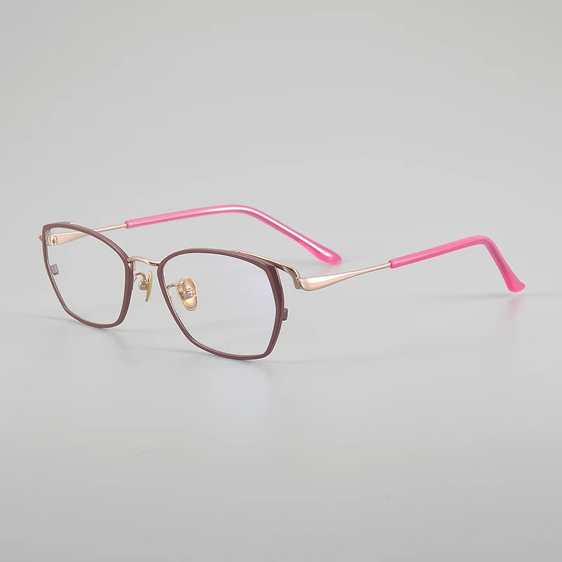 Muzz 031 women's cat eye IP titanium prescription eyeglasses — view 4