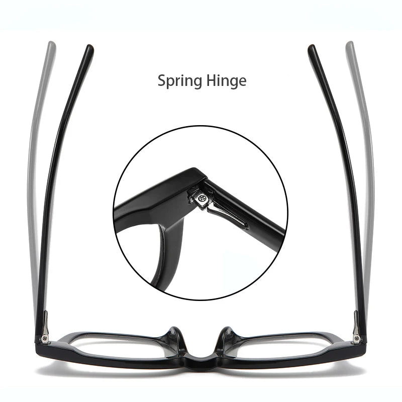 Hdcrafter J-1101 unisex big square acetate prescription eyeglasses — view 8