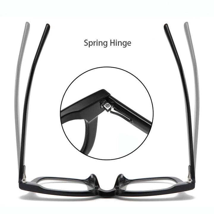 Hdcrafter J-1101 unisex big square acetate prescription eyeglasses — view 8