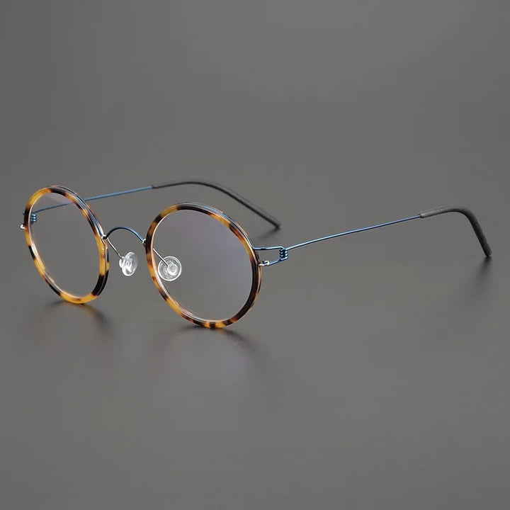 Bobbie Women's Full Rim Round Acetate Titanium Eyeglasses 224550