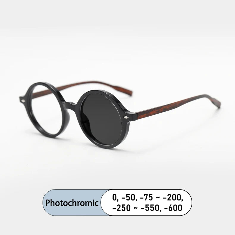 Kocolior Unisex Full Rim Round Tr 90 Alloy Photochromic Reading Glasses 75260