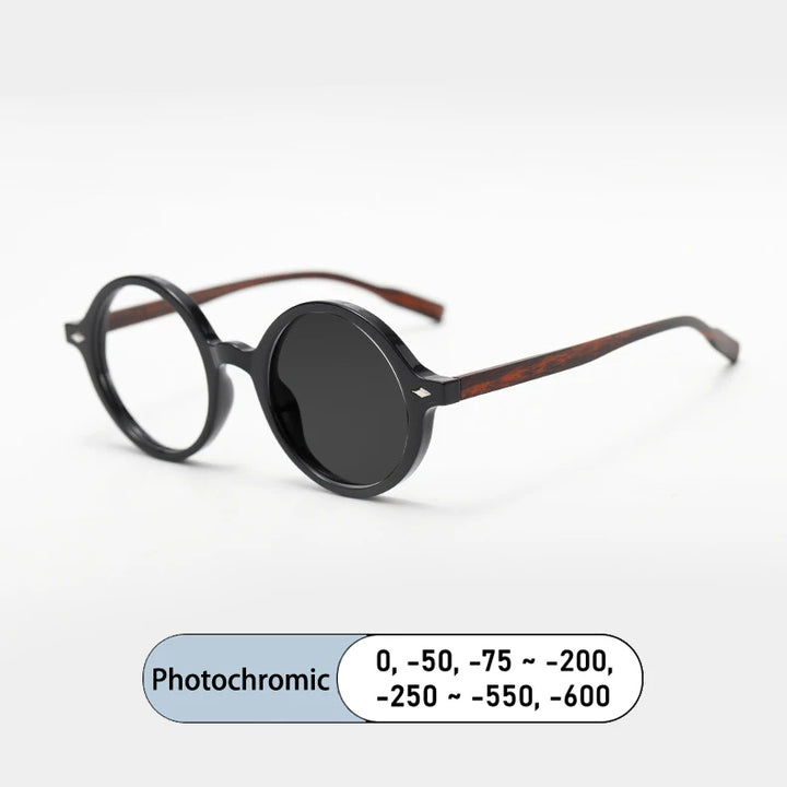 Kocolior Unisex Full Rim Round Tr 90 Alloy Photochromic Reading Glasses 75260