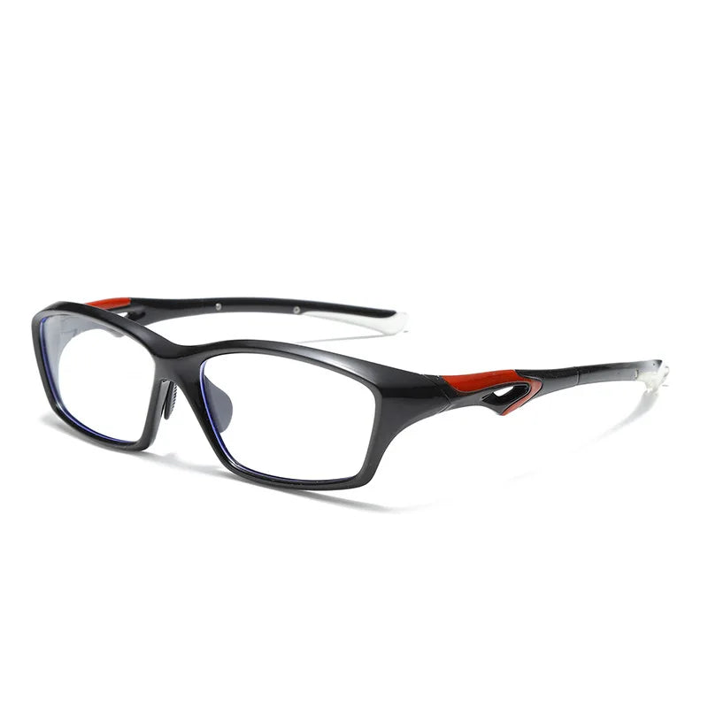 Yimaruili Unisex Full Rim Square Tr 90 Sport Eyeglasses Y81277 Full Rim Yimaruili Eyeglasses Brihgt Black  